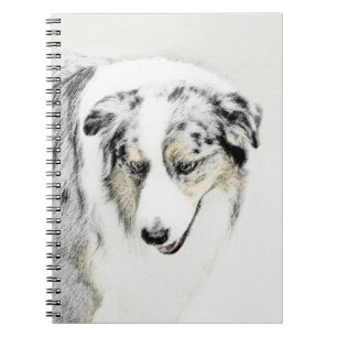 Australian Shepherd Painting - Original Dog Art Notizblock