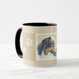 Australian Shepherd Painting - Original Dog Art Tasse