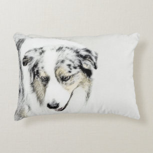 Australian Shepherd Painting - Original Dog Art Zierkissen