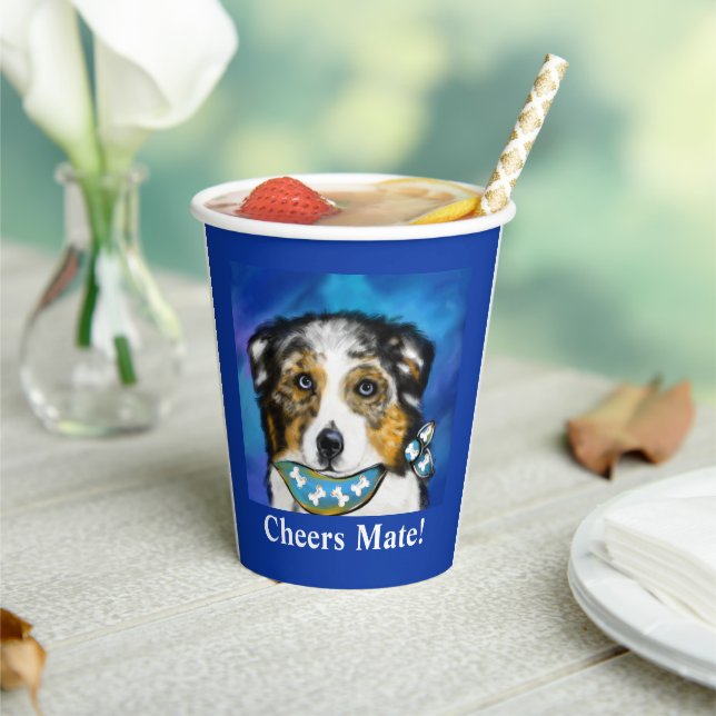 AUSTRALIAN SHEPHERD PAPPBECHER (In Situ)