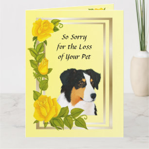 Australian Shepherd Pet Loss Beileid Big Card Karte