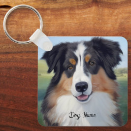 Australian Shepherd Portrait  -  Schlüsselanhänger