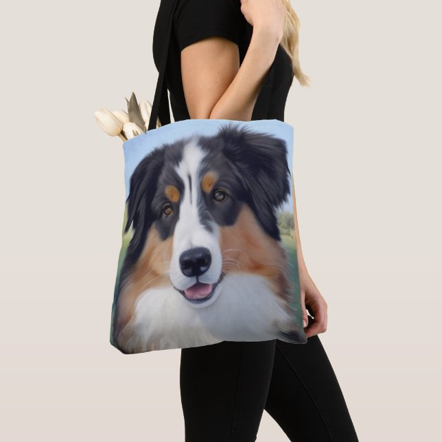 Australian Shepherd Portrait  -  Tasche (Von Nahem)