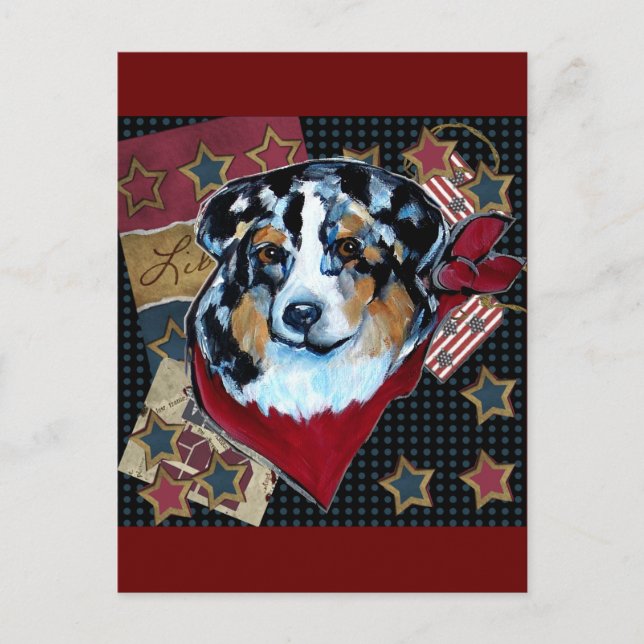 AUSTRALIAN SHEPHERD POSTKARTE (Vorderseite)