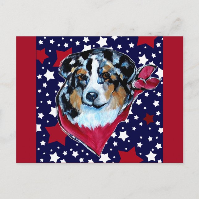 AUSTRALIAN SHEPHERD POSTKARTE (Vorderseite)