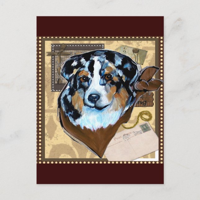AUSTRALIAN SHEPHERD POSTKARTE (Vorderseite)