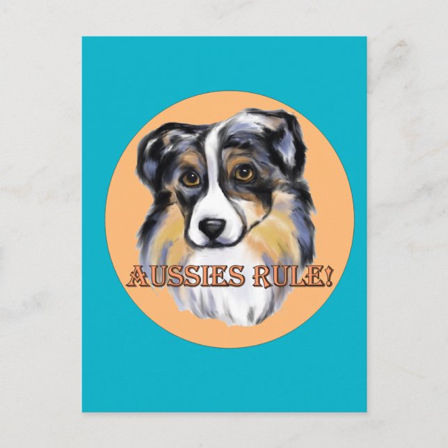 AUSTRALIAN SHEPHERD POSTKARTE (Vorderseite)