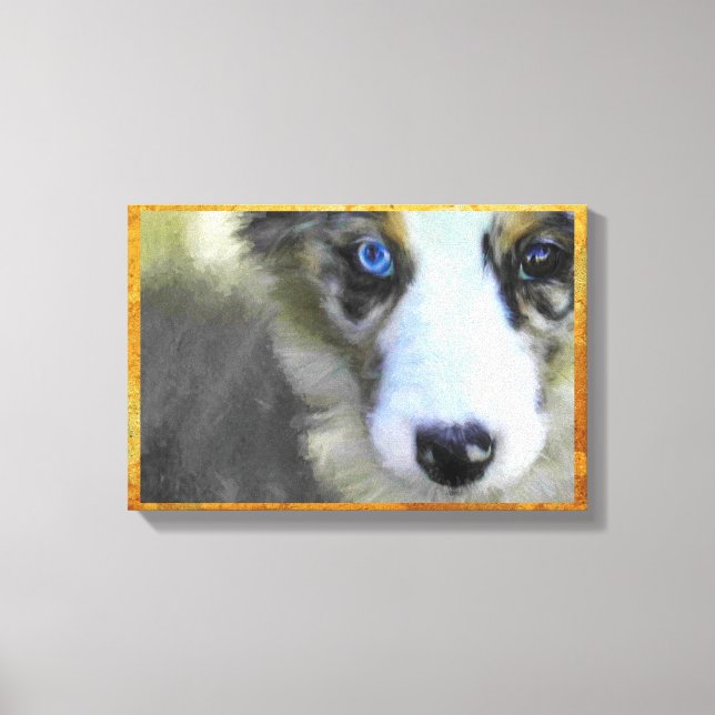Australian Shepherd Puppy 1 Leinwanddruck (Vorderseite)