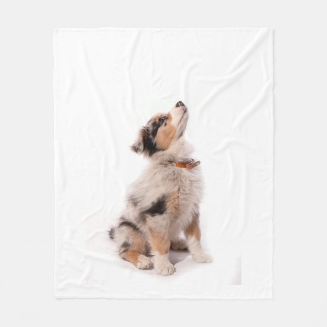 Australian shepherd Puppy Fleecedecke (Vorderseite)