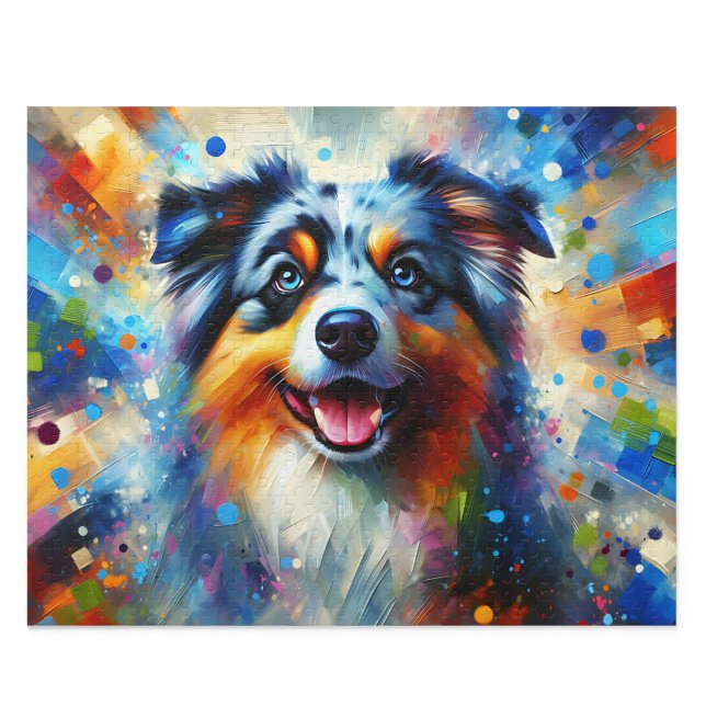 Australian Shepherd Puzzle: Blue Merle Aussie Hund (Australian Shepherd Puzzle: Blue Merle Aussie Jigsaw)