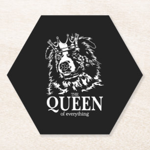 Australian Shepherd Queen Everything dog Mom Untersetzer