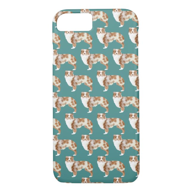 Australian Shepherd Red Merle iPhone Case (Rückseite)