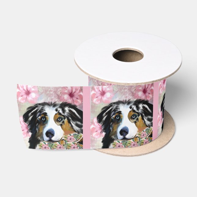 AUSTRALIAN SHEPHERD SATINBAND (Spule)