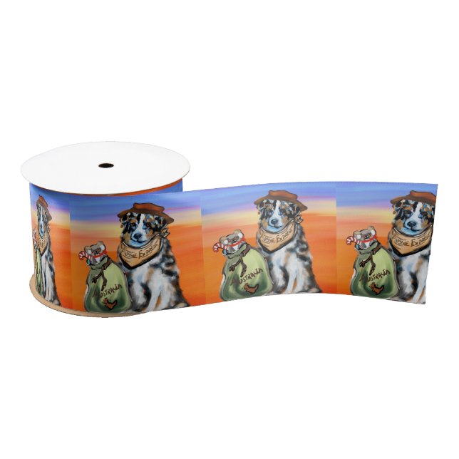 AUSTRALIAN SHEPHERD SATINBAND (Spule)
