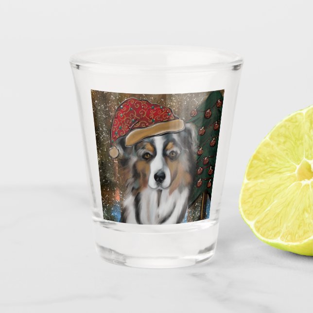 Australian Shepherd Schnapsglas (Vorderseite)