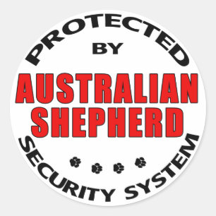 Australian Shepherd Security Runder Aufkleber