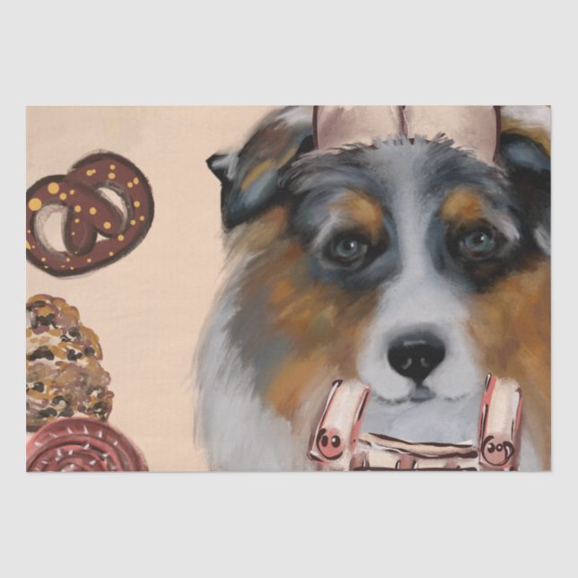 AUSTRALIAN SHEPHERD SEIDENPAPIER (Vorderseite)