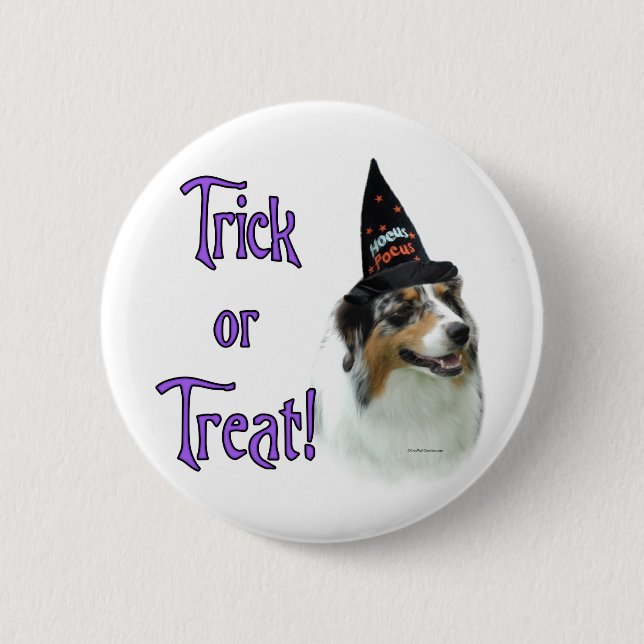 Australian Shepherd Trick Button (Vorderseite)