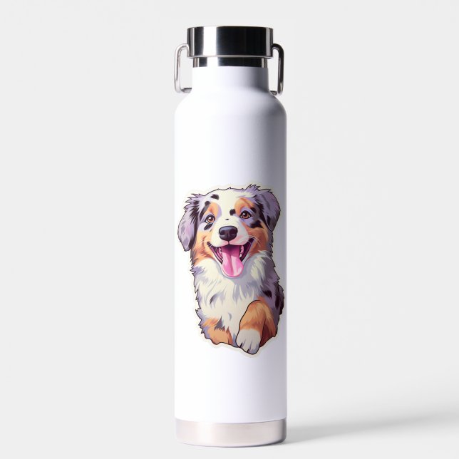 Australian Shepherd Trinkflasche (Vorne)