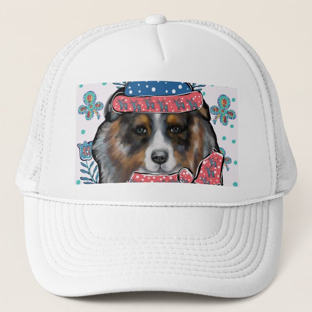 AUSTRALIAN SHEPHERD TRUCKERKAPPE (Vorderseite)