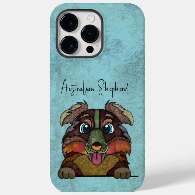 Australian Shepherd Ugly Face Case-Mate iPhone 14 Pro Max Hülle (Rückseite)