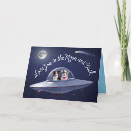 Australian Shepherd Valentine Card Feiertagskarte