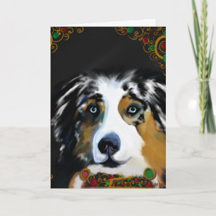 Australian Shepherd Valentinstag Feiertagskarte