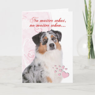 Australian Shepherd Valentinstagskarte Feiertagskarte