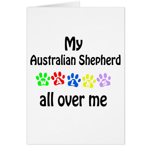 Australian Shepherd Walks Design (Vorne)