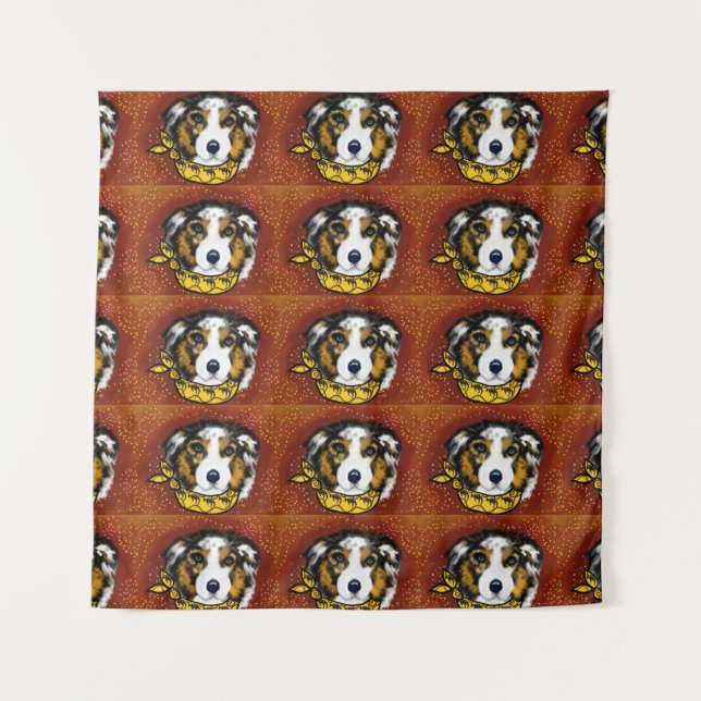 AUSTRALIAN SHEPHERD WANDTEPPICH (Vorderseite)