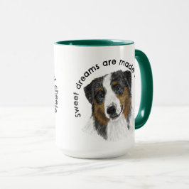 Australian Shepherd Watercolor Personalisiert Tasse