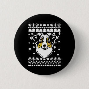 Australian Shepherd Weihnachts-Shirt Button