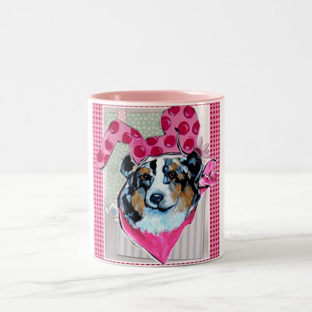 AUSTRALIAN SHEPHERD ZWEIFARBIGE TASSE (Mittel)