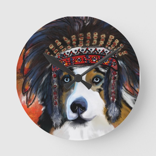 AUSTRALIAN SHEPHERDA Watch Runde Wanduhr (Vorderseite)
