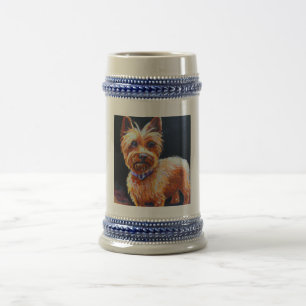 Australian Silky Terrier - Dog Portrait Bierglas