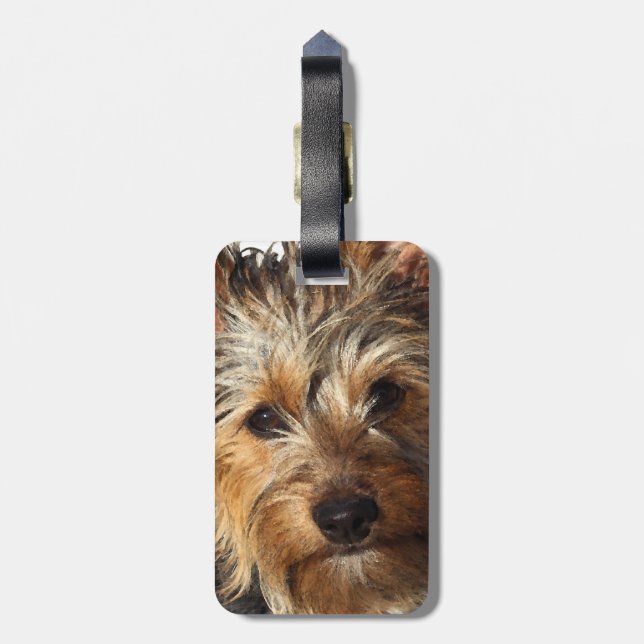 Australian Silky Terrier Gepäckanhänger (Rückseite vertikal)
