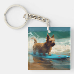 Australian Terrier Beach Surfing Paining