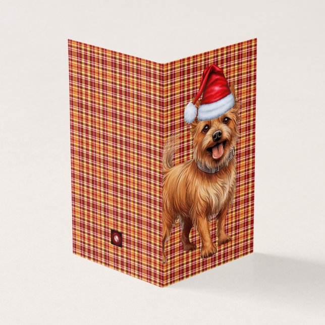 Australian Terrier Christmas Dog Holiday Kariert (Vorderseite)