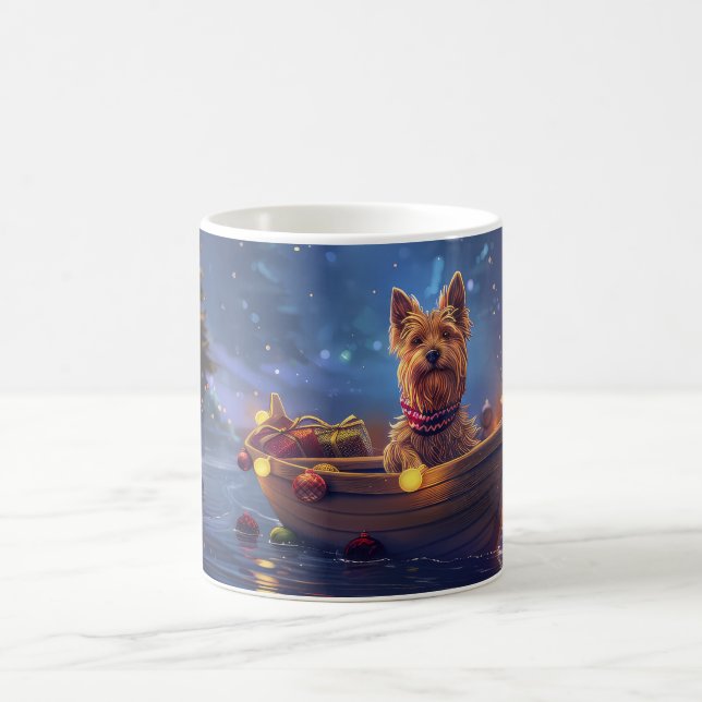 Australian Terrier Christmas Festive Voyage Kaffeetasse (Mittel)