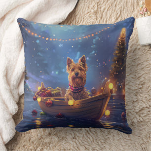 Australian Terrier Christmas Festive Voyage Kissen