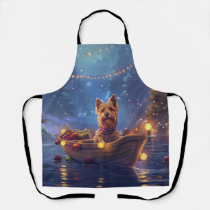 Australian Terrier Christmas Festive Voyage Schürze