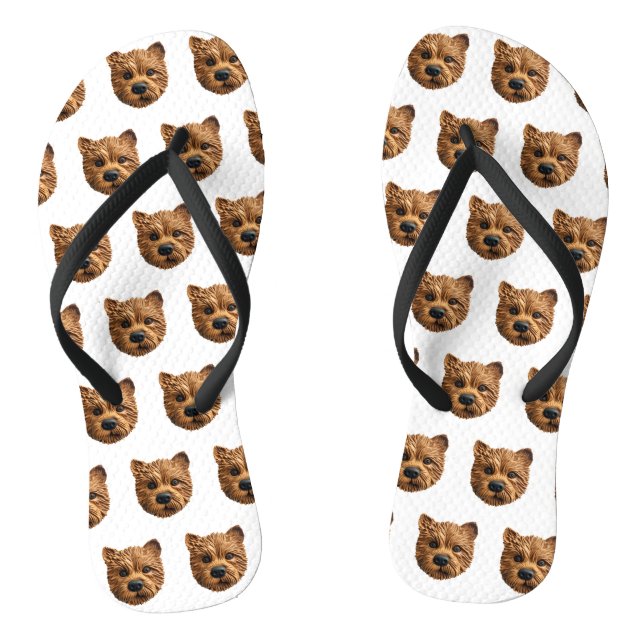 Australian Terrier Dog 3D Inspiriert Flip Flops (Fußbett)