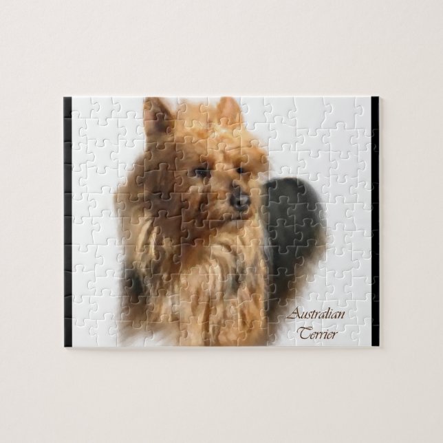 Australian Terrier Dog Art (Horizontal)