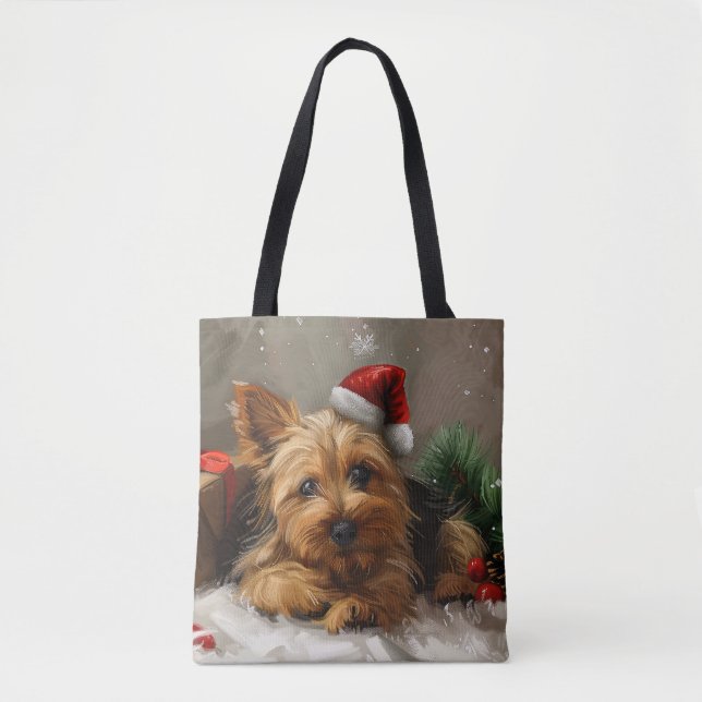 Australian Terrier Dog Christmas Festive Tasche (Vorderseite)