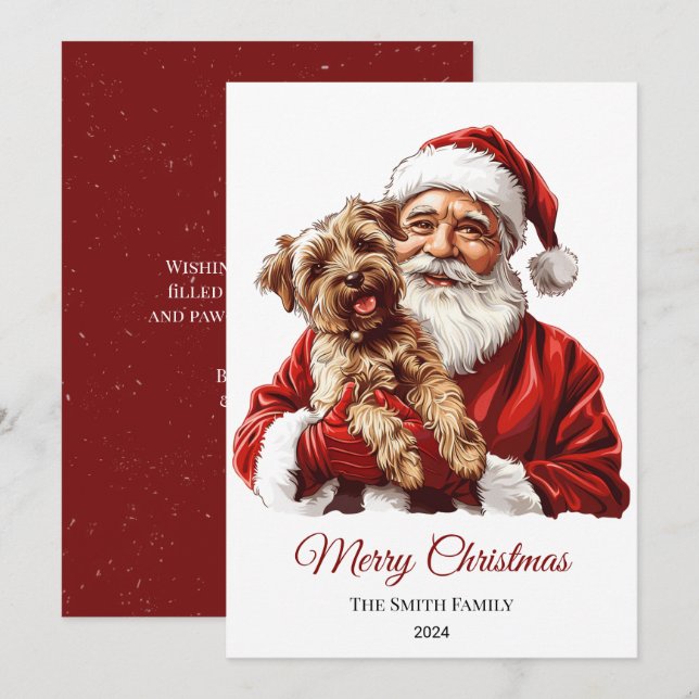 Australian Terrier Dog Santa Claus Weihnachten (Vorne/Hinten)
