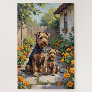 Australian Terrier Gartenblüten Kunst