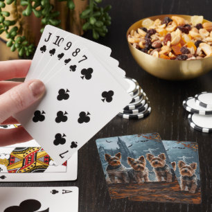 Australian Terrier Halloween Nacht Hunde Leckerli Spielkarten