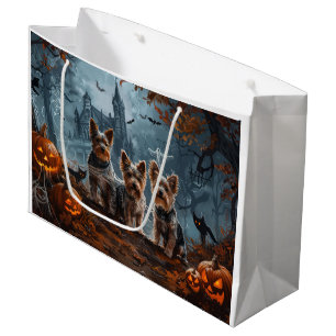 Australian Terrier Halloween Night Doggy Delight Große Geschenktüte