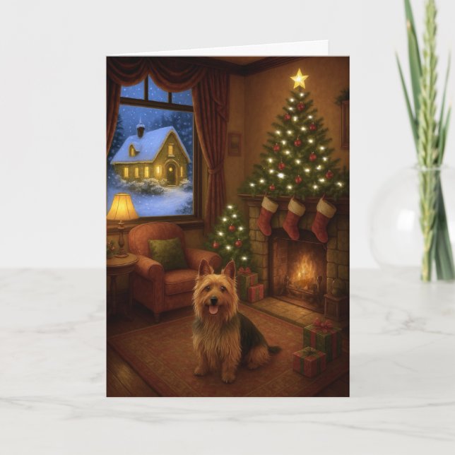 Australian Terrier Holiday Card Feiertagskarte (Vorderseite)