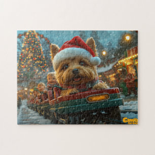 Australian Terrier Hund Achterbahn Weihnachten